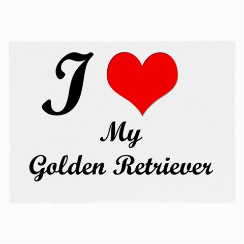 I Love My Golden Retriever Glasses Cloth (Large, Two Sides) from ArtsNow.com Front