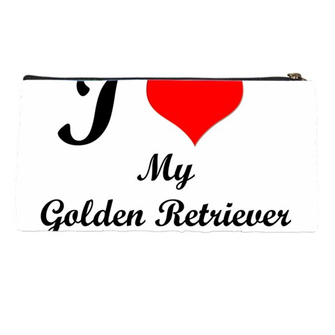 I Love My Golden Retriever Pencil Case from ArtsNow.com Back