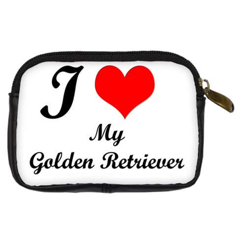 I Love My Golden Retriever Digital Camera Leather Case from ArtsNow.com Back