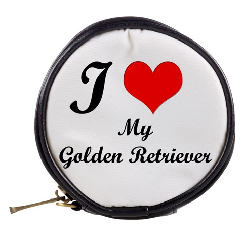 I Love My Golden Retriever Mini Makeup Bag from ArtsNow.com Back