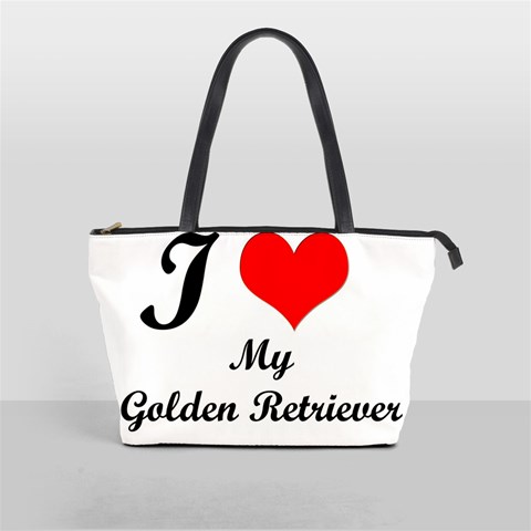 I Love My Golden Retriever Classic Shoulder Handbag from ArtsNow.com Front