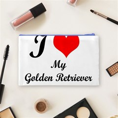 I Love My Golden Retriever Cosmetic Bag (Medium) from ArtsNow.com Back