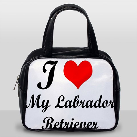 I Love My Labrador Retriever Classic Handbag (Two Sides) from ArtsNow.com Back