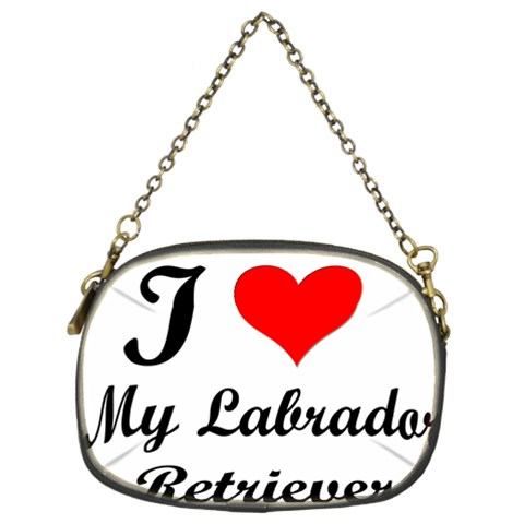 I Love My Labrador Retriever Chain Purse (Two Sides) from ArtsNow.com Back