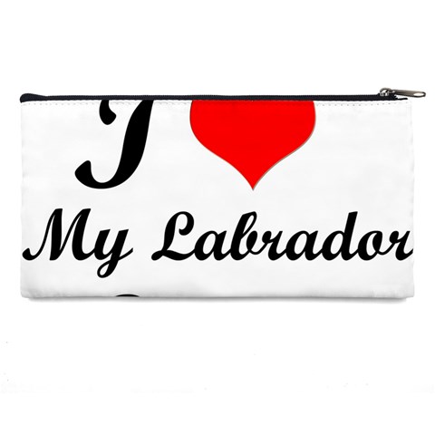 I Love My Labrador Retriever Pencil Case from ArtsNow.com Back