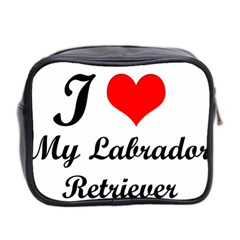 I Love My Labrador Retriever Mini Toiletries Bag (Two Sides) from ArtsNow.com Back