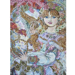 Yumi Sugai angels.The angel of the Christmas rose.  Greeting Card 4.5  x 6  from ArtsNow.com Back Cover