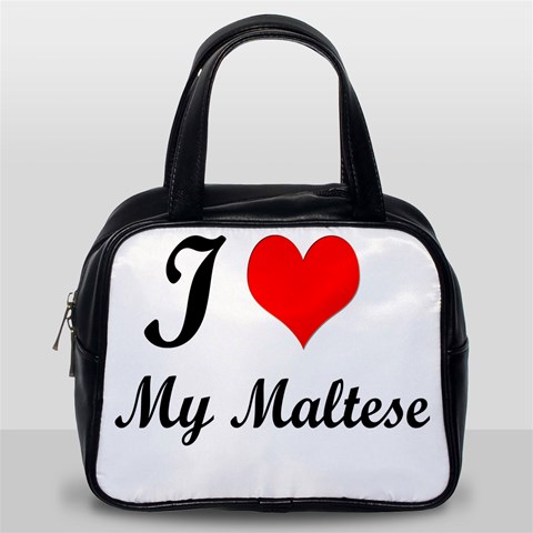 I Love My Maltese Classic Handbag (Two Sides) from ArtsNow.com Back