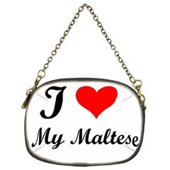 I Love My Maltese Chain Purse (Two Sides) from ArtsNow.com Front