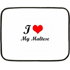 I Love My Maltese Mini Fleece Blanket(Two Sides) from ArtsNow.com 35 x27  Blanket Front