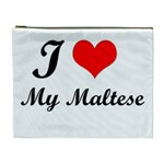 I Love My Maltese Cosmetic Bag (XL)