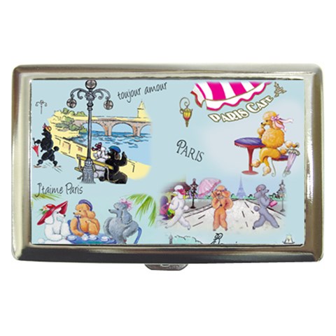 Poodles in Paris Cigarette Money Case from ArtsNow.com Front