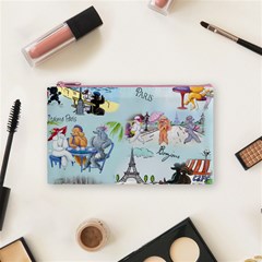 Poodles in Paris Cosmetic Bag (Small) from ArtsNow.com Front