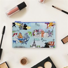 Poodles in Paris Cosmetic Bag (Small) from ArtsNow.com Front