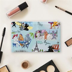 Poodles in Paris Cosmetic Bag (Medium) from ArtsNow.com Back