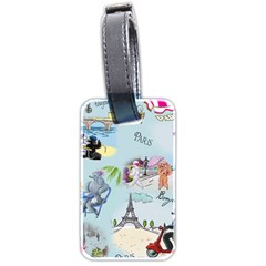 Poodles in Paris Luggage Tag (two sides) from ArtsNow.com Back