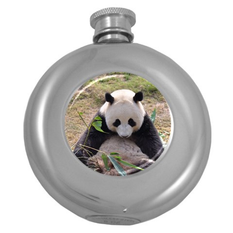 Big Panda Hip Flask (5 oz) from ArtsNow.com Front