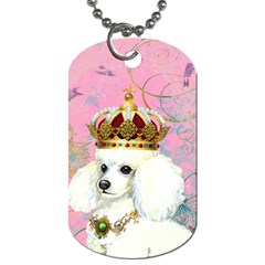 White Poodle Princess Dog Tag (Two Sides) from ArtsNow.com Back