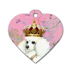 White Poodle Princess Dog Tag Heart (Two Sides) from ArtsNow.com Back