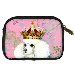 White Poodle Princess Digital Camera Leather Case from ArtsNow.com Back