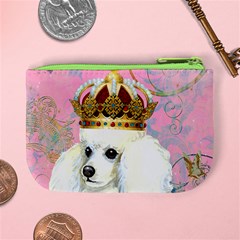 White Poodle Princess Mini Coin Purse from ArtsNow.com Back