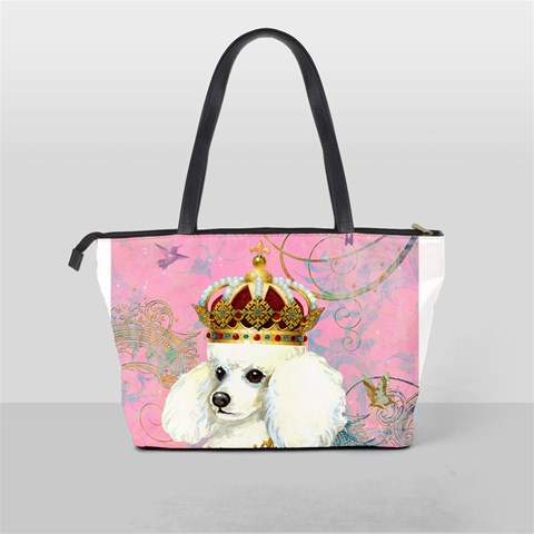 White Poodle Princess Classic Shoulder Handbag from ArtsNow.com Back