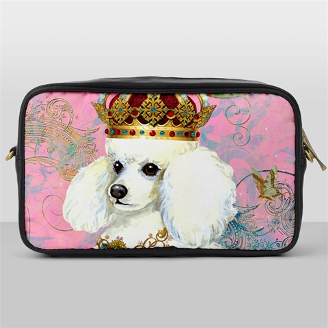 White Poodle Princess Toiletries Bag (One Side) from ArtsNow.com Front