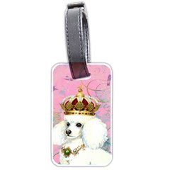 White Poodle Princess Luggage Tag (two sides) from ArtsNow.com Front