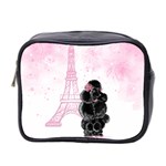 Black Poodle Eiffel Tower in Pink Mini Toiletries Bag (Two Sides)