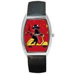 Scooter Blk Poo Square Barrel Style Metal Watch