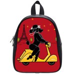 Scooter Blk Poo Square School Bag (Small)