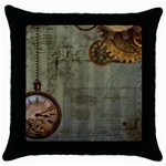 Steampunk Time Machine Vintage Art Throw Pillow Case (Black)