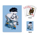 White Poodle Biker Chick Playing Cards Single Design