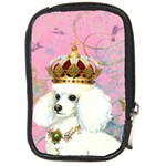 White Poodle Princess Compact Camera Leather Case