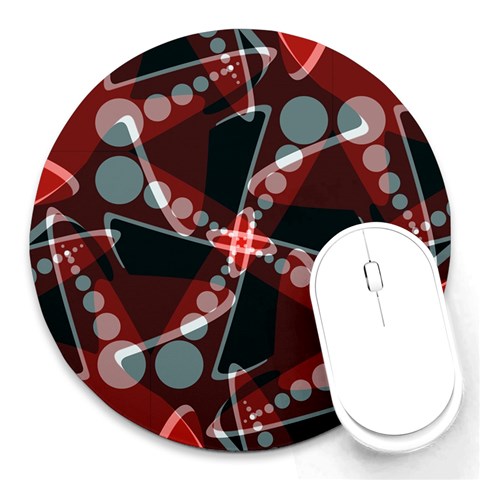 Sortiaria Geo Dots Art Round Mousepad from ArtsNow.com Front