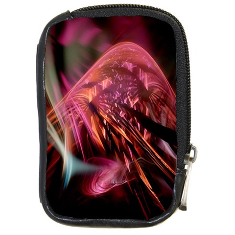 Fractalart Pinkhill By Webgrrl Compact Camera Leather Case from ArtsNow.com Front