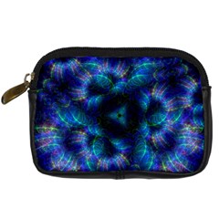 Fractal Blue Dreams Digital Camera Leather Case from ArtsNow.com Front