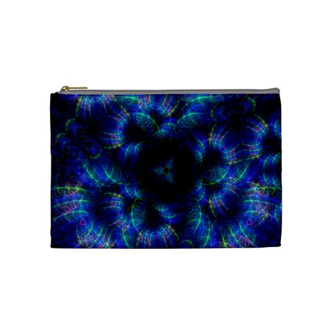 Fractal Blue Dreams Cosmetic Bag (Medium) from ArtsNow.com Front