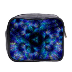 Fractal Blue Dreams Mini Toiletries Bag (Two Sides) from ArtsNow.com Back