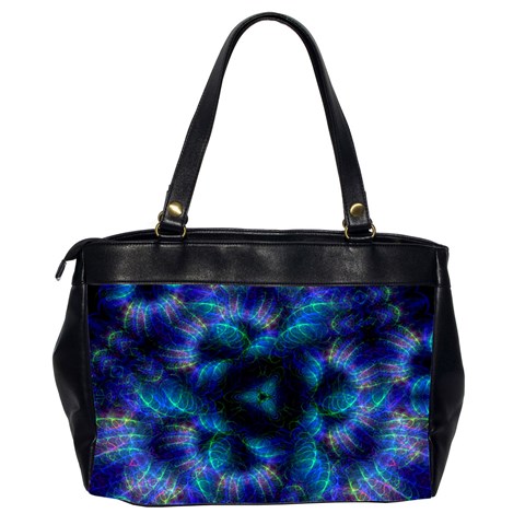 Fractal Blue Dreams Oversize Office Handbag (Two Sides) from ArtsNow.com Back