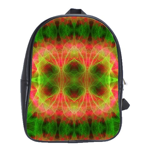 Fractal Fluro 005 School Bag (Large) from ArtsNow.com Front