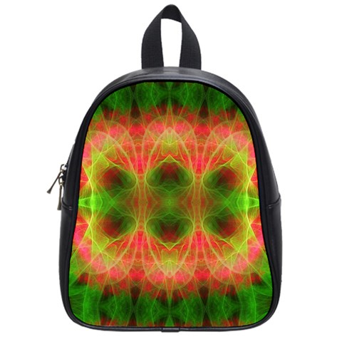 Fractal Fluro 005 School Bag (Small) from ArtsNow.com Front