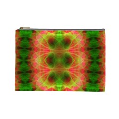 Fractal Fluro 005 Cosmetic Bag (Large) from ArtsNow.com Front