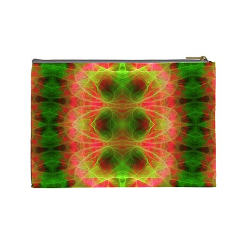 Fractal Fluro 005 Cosmetic Bag (Large) from ArtsNow.com Back