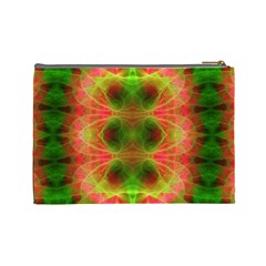 Fractal Fluro 005 Cosmetic Bag (Large) from ArtsNow.com Back