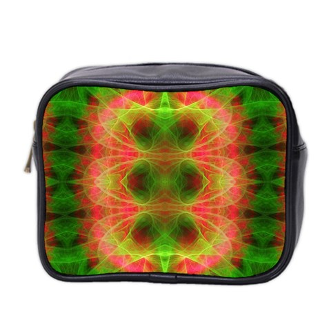 Fractal Fluro 005 Mini Toiletries Bag (Two Sides) from ArtsNow.com Front