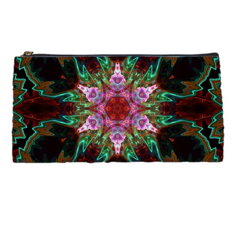 Fractal Pink Star Pencil Case from ArtsNow.com Front