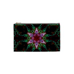 Fractal Pink Star Cosmetic Bag (Small) from ArtsNow.com Front