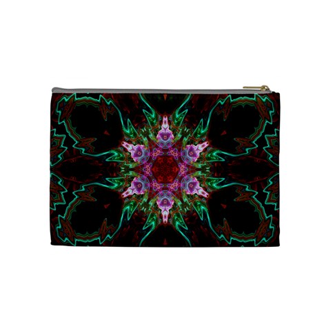 Fractal Pink Star Cosmetic Bag (Medium) from ArtsNow.com Back