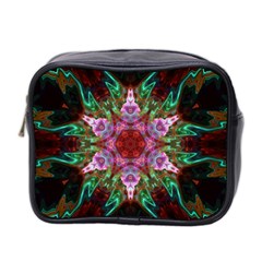 Fractal Pink Star Mini Toiletries Bag (Two Sides) from ArtsNow.com Front